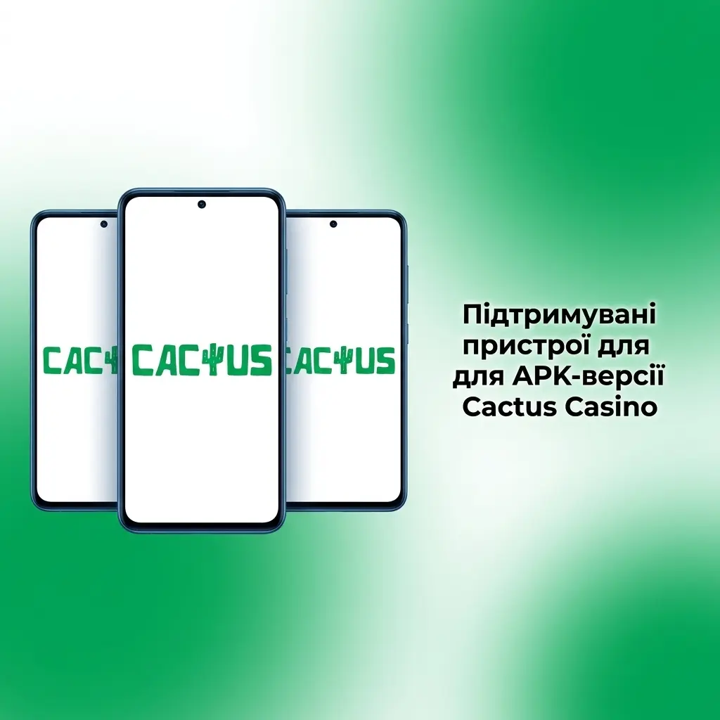Підтримувані Android-пристрої для APK Cactus Casino: Samsung, Xiaomi, Google Pixel та інші моделі