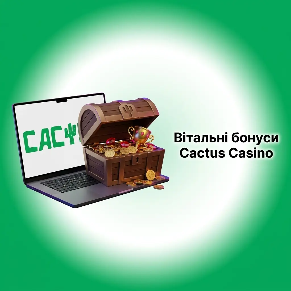 Вітальний пакет Cactus Casino: 5 депозитів, до 425% бонусу та 555 безкоштовних обертань