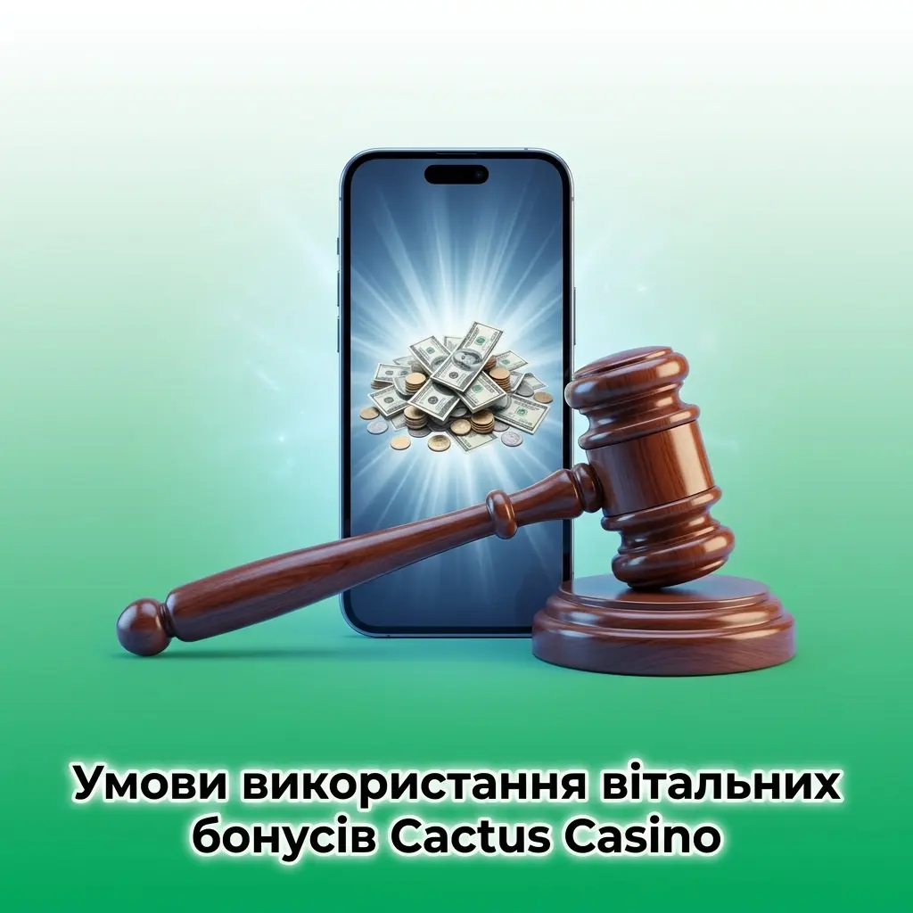 Умови використання вітальних бонусів Cactus Casino для нових гравців: вейджер x40, мінімальний депозит 200 UAH